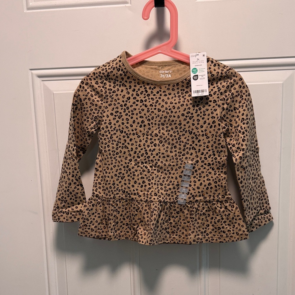 Carter's Brown Leopard Long Sleeve Top